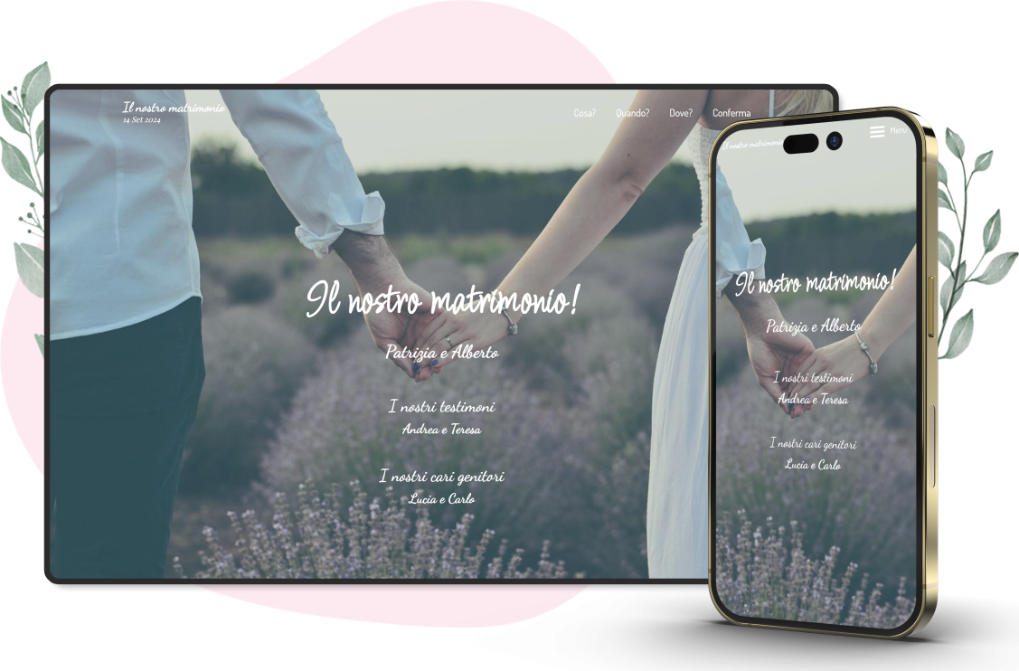 Modello invito online di Matrimonio: Forever