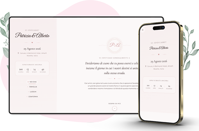 Modello invito online di Matrimonio: Glass