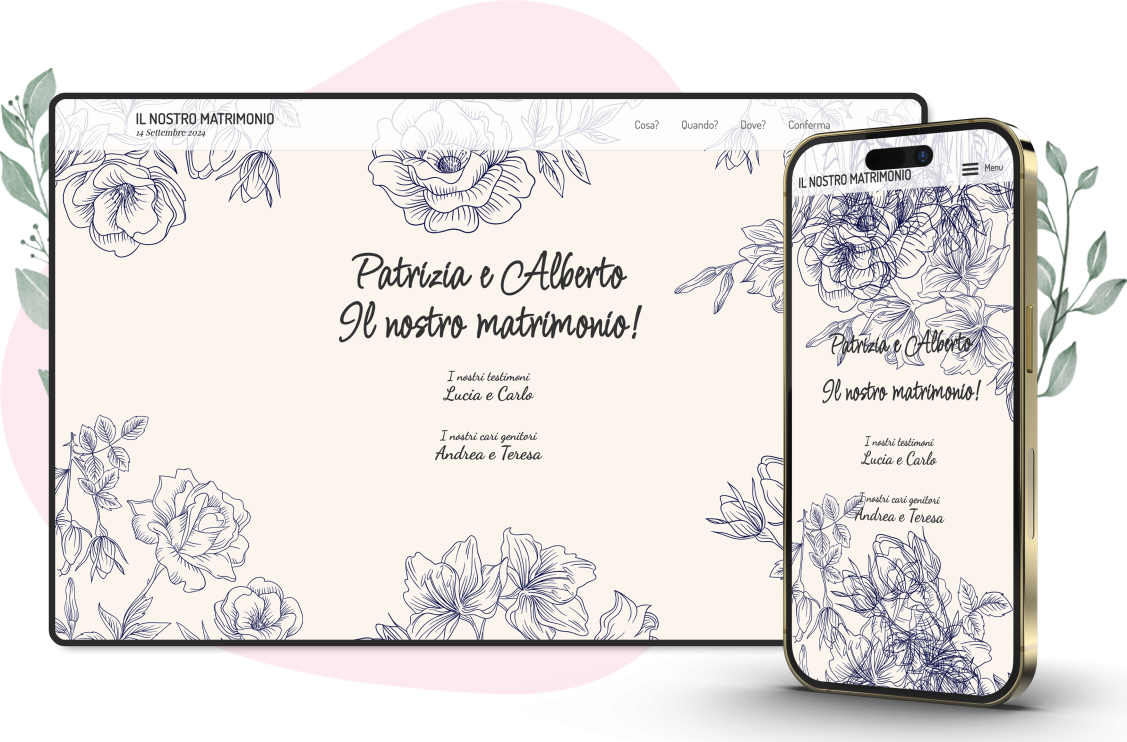 Modello invito online di Matrimonio: Simple love